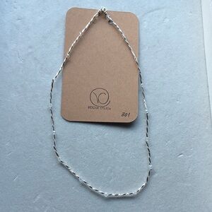 Silver Twisted Bead Necklace Style #301